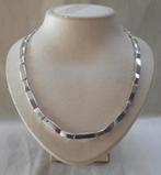 Prachtig zilveren massief modernist collier nr.053, Sieraden, Tassen en Uiterlijk, Kettingen, Verzenden, Zo goed als nieuw, Zilver