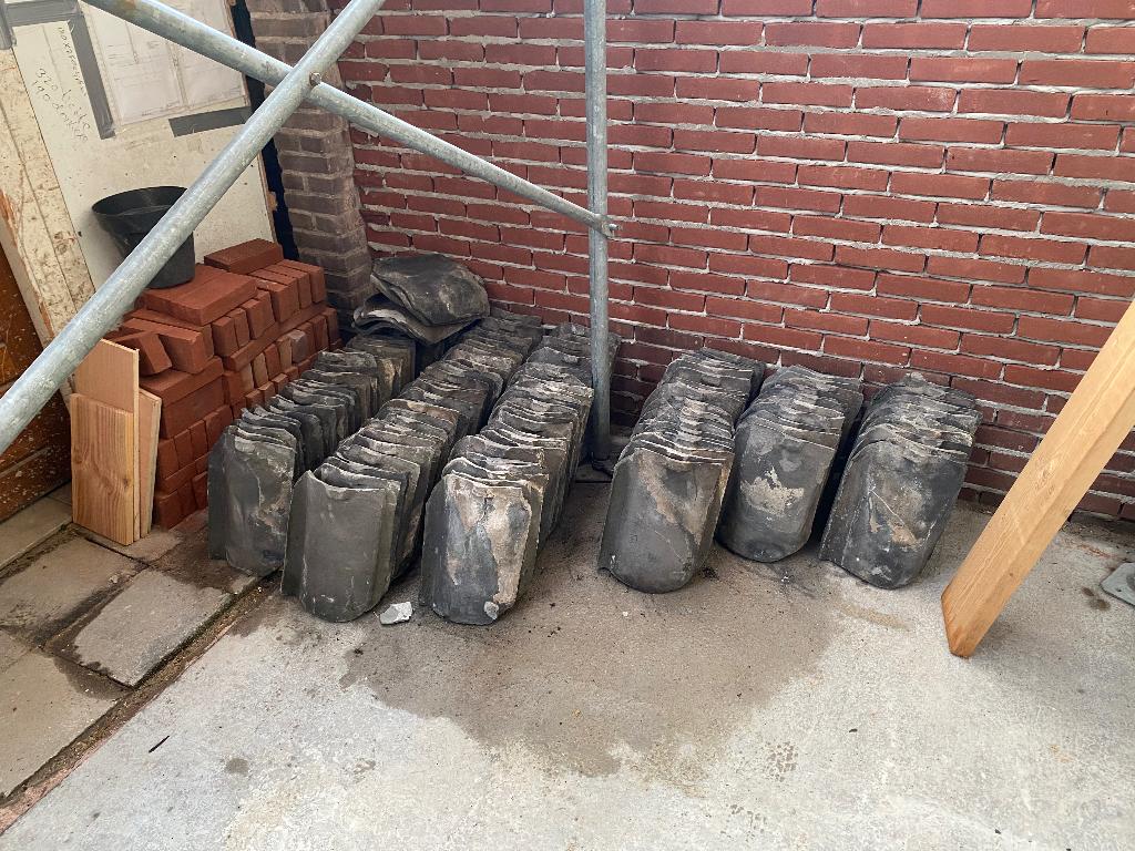 Dakpannen oud Hollands, Ophalen, Gebruikt, Steen of Klei, Zwart