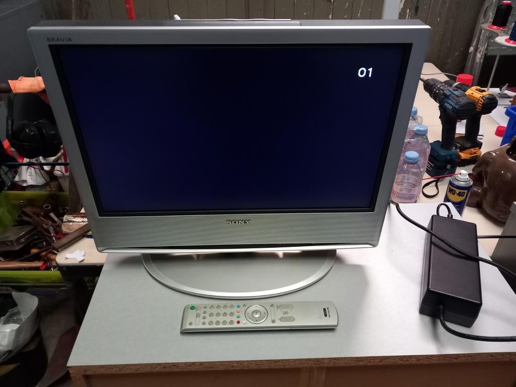 19 inch sony bravia lcd tv met afstandbediening, Ophalen, 50 Hz, Sony