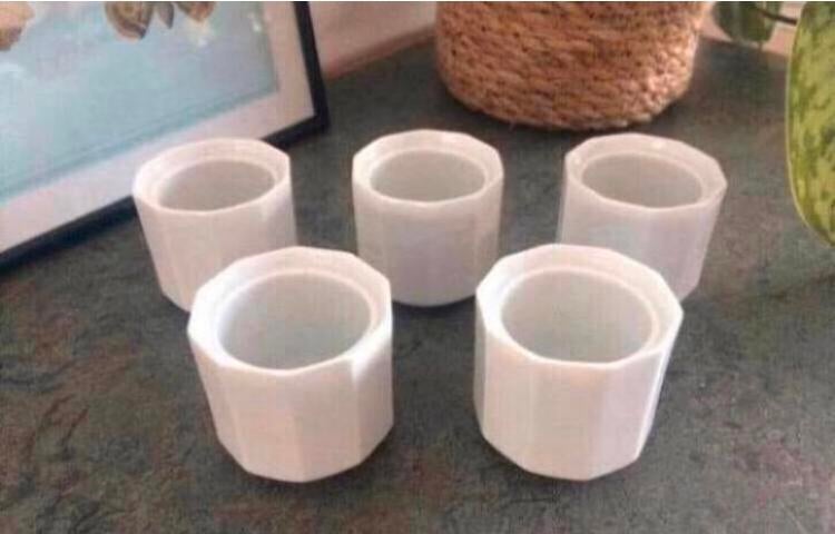 💝 Vintage ROSENTHAL POLYGON wit eierdop eierdopje, Overige typen, Ophalen of Verzenden, Zo goed als nieuw, Effen