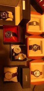 Cartier/U-boat/Pagani herenhorloge, Leer, Staal, Breitling, Polshorloge