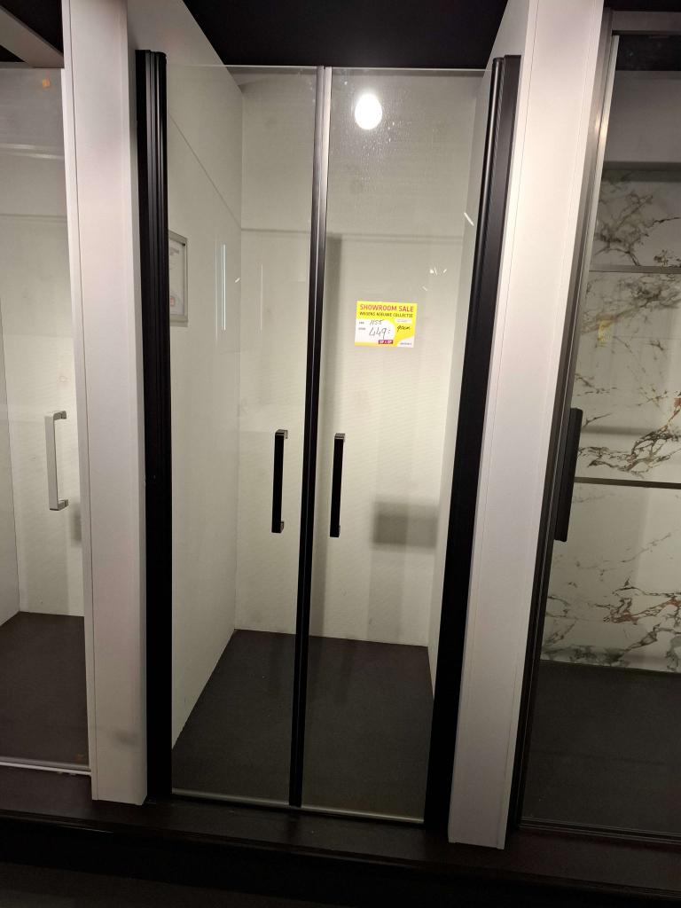 Pendeldeuren mat zwart, Niet ingevuld, Nieuw, Douche, Niet ingevuld