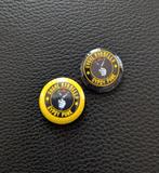 Gogol Bordello – 25 mm button – geel/zwart, Ophalen of Verzenden