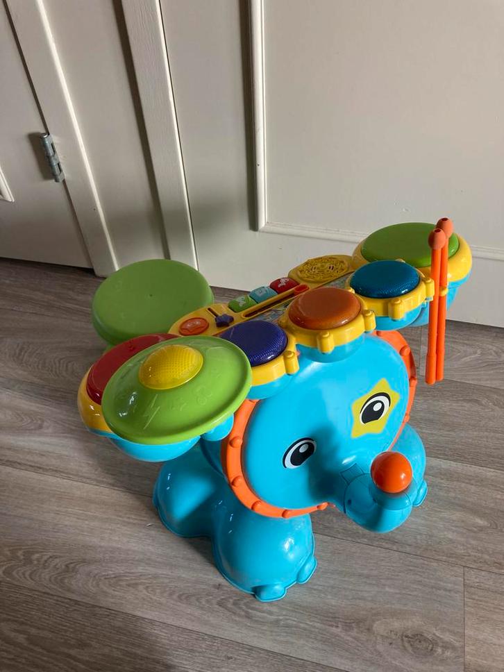 VTech Baby Muziek Olifant Drumstel, Kinderen en Baby's, Speelgoed | Overig, Gebruikt, Jongen of Meisje, Ophalen