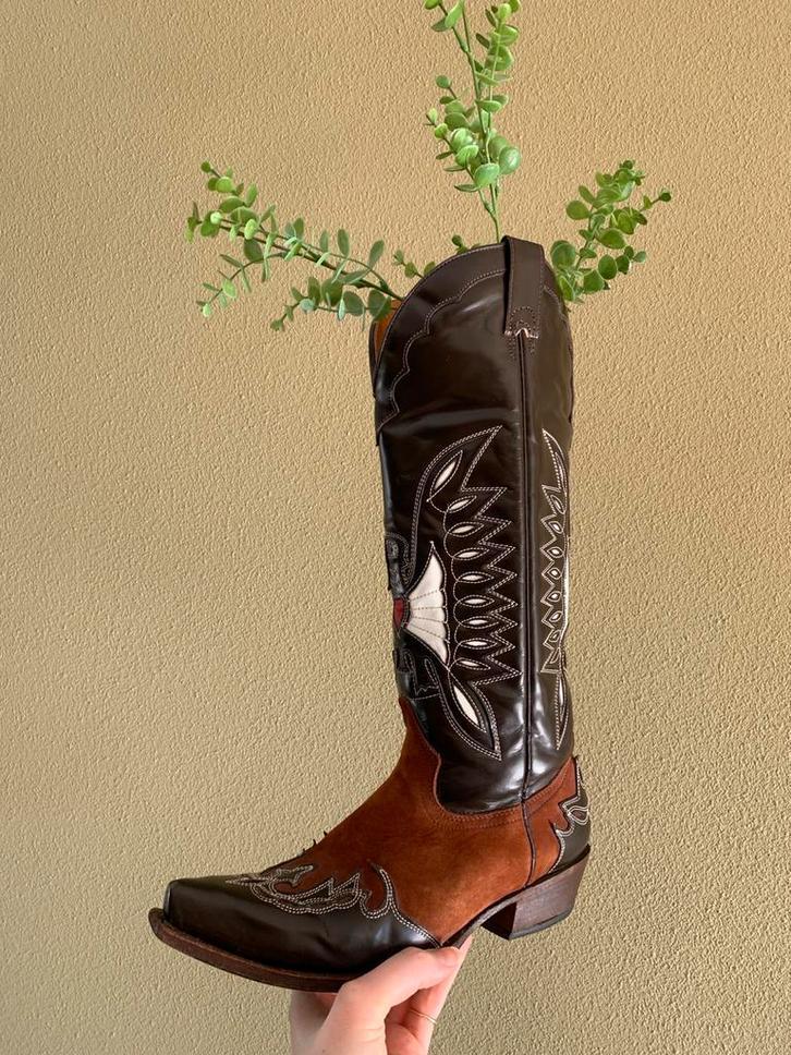 Buffalo hoge cowboylaarzen 39 western boots bohemian laarzen, Kleding | Dames, Schoenen, Zo goed als nieuw, Hoge laarzen, Bruin