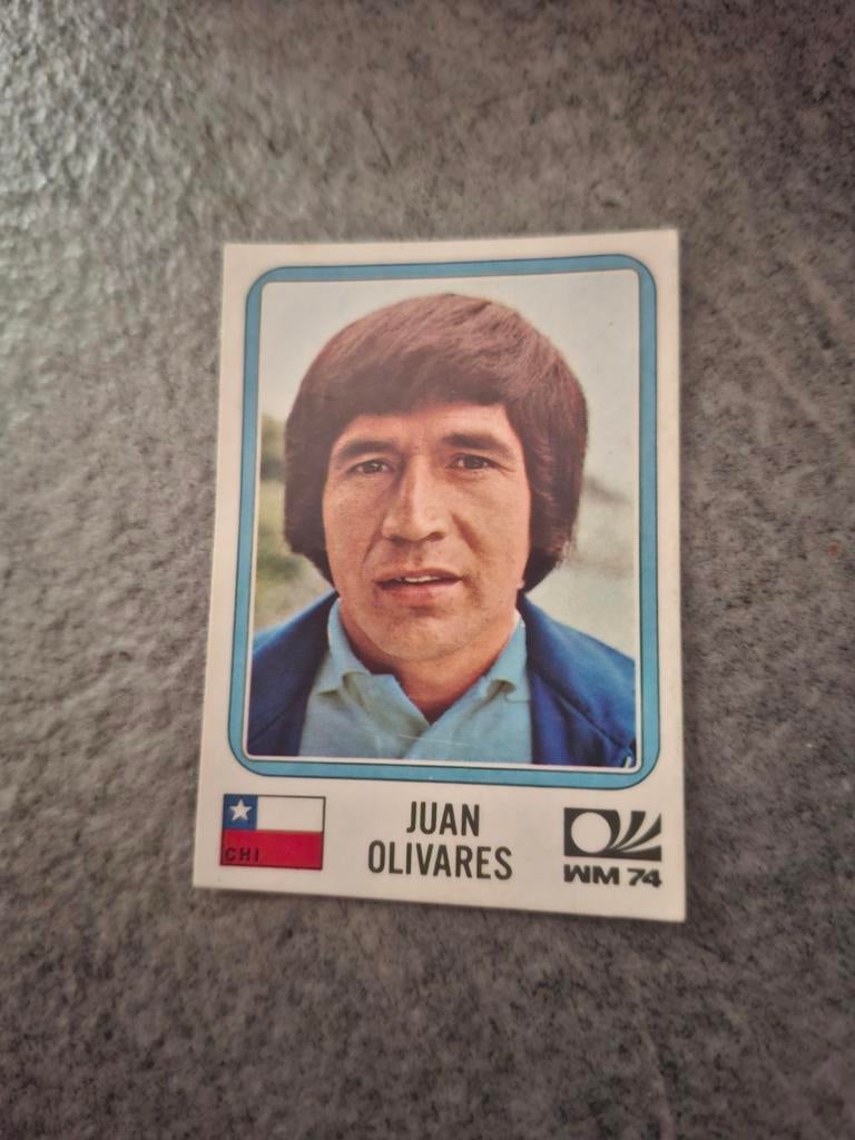 Panini sticker WK 74 München. Keeper Juan Olivares Chili., Verzenden, Zo goed als nieuw, Sticker
