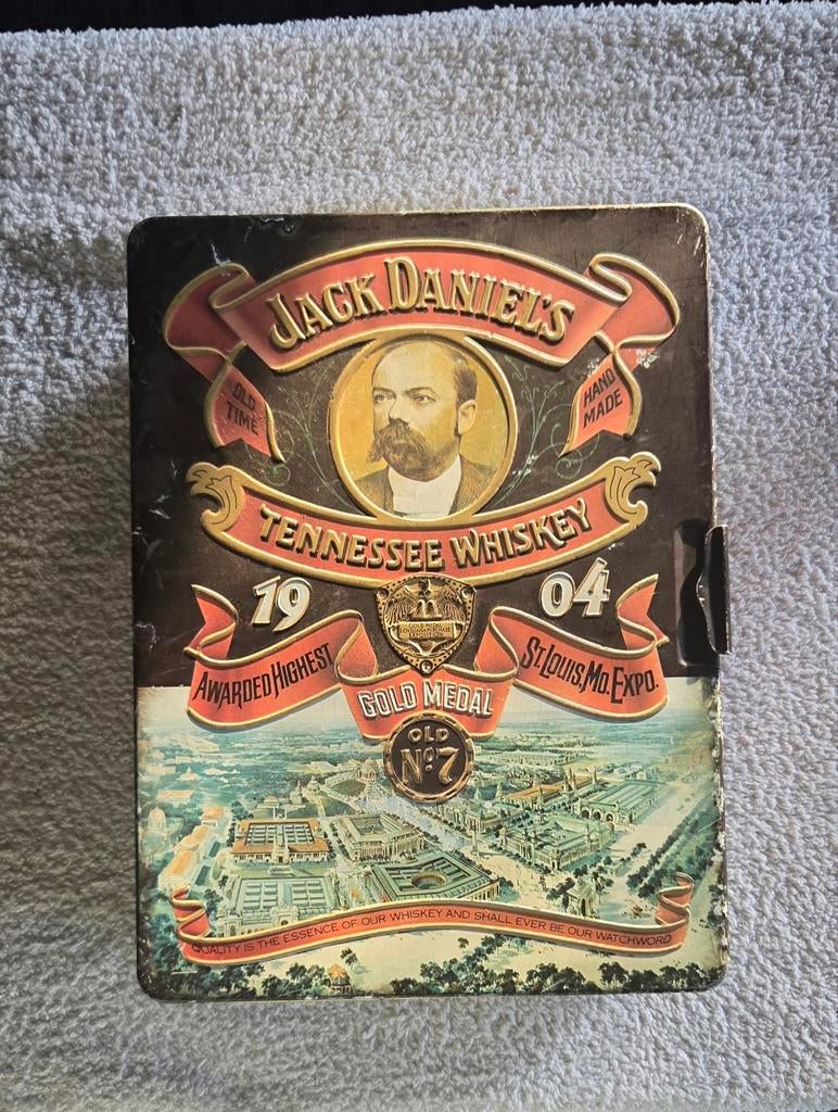 Zeldzaam Jack Daniel's blik - Tennessee Whiskey 1904, Verzamelen, Blikken, Ophalen of Verzenden