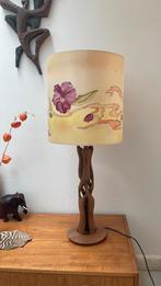 Mid-Century Scandinavische Teakhouten Tafellamp - 1950, Antiek en Kunst, Ophalen of Verzenden