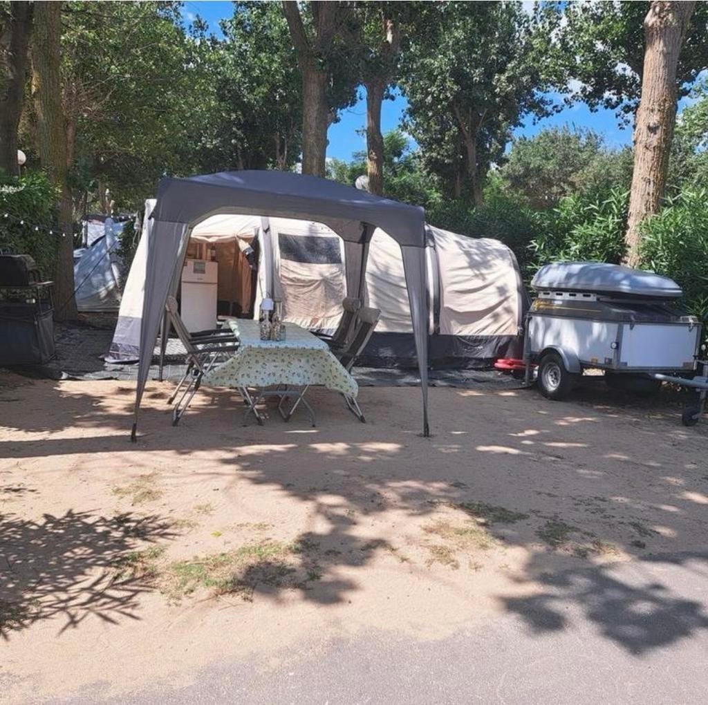 Bardani tent 340 tc met bagagewagen, Caravans en Kamperen, Ophalen, Gebruikt, Tot en met 4