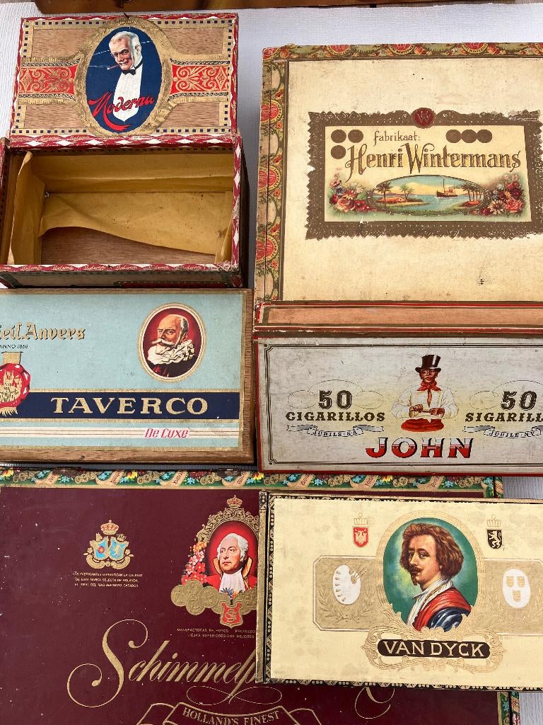 Oude sigarenkistjes, Ophalen of Verzenden, Gebruikt, Overige