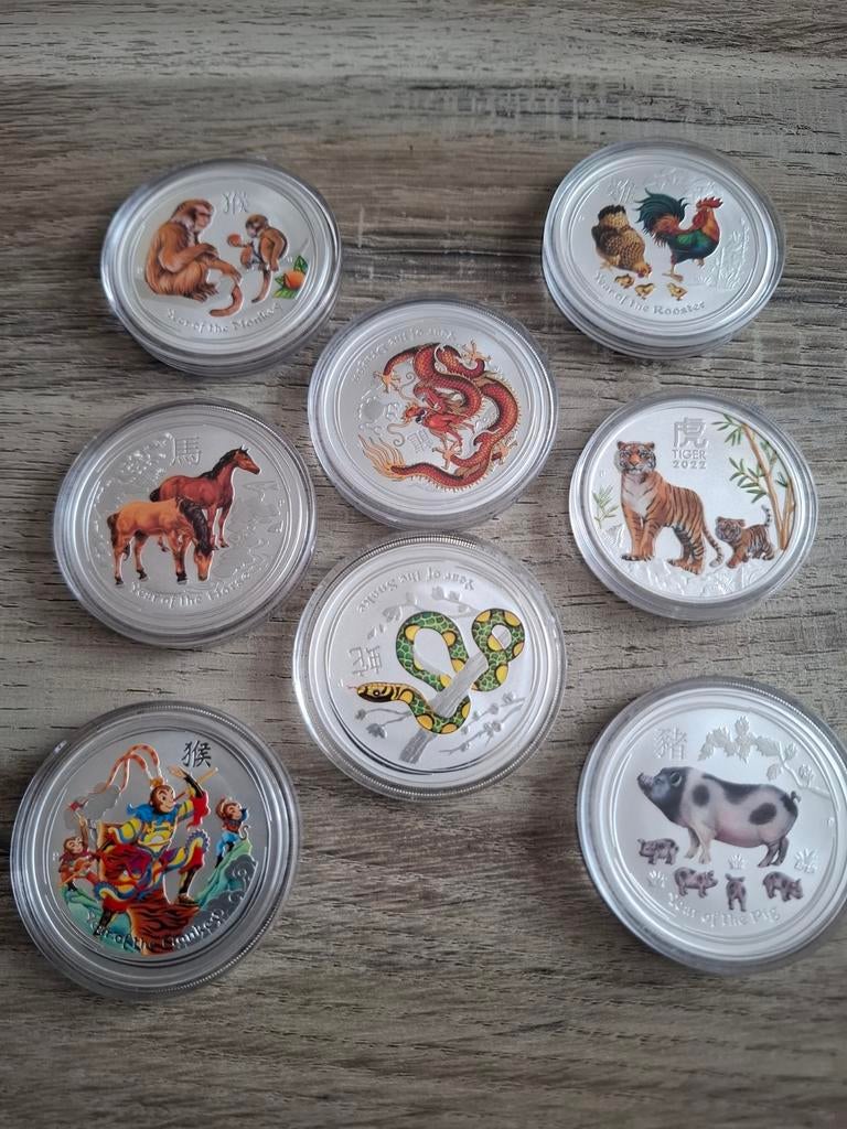 Lunar colourized collectie. Kleine oplage zeldzaam en fraai., Ophalen of Verzenden, Zilver