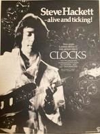 Paginagrote A3 advertentie STEVE HACKETT Clocks release, Ophalen of Verzenden