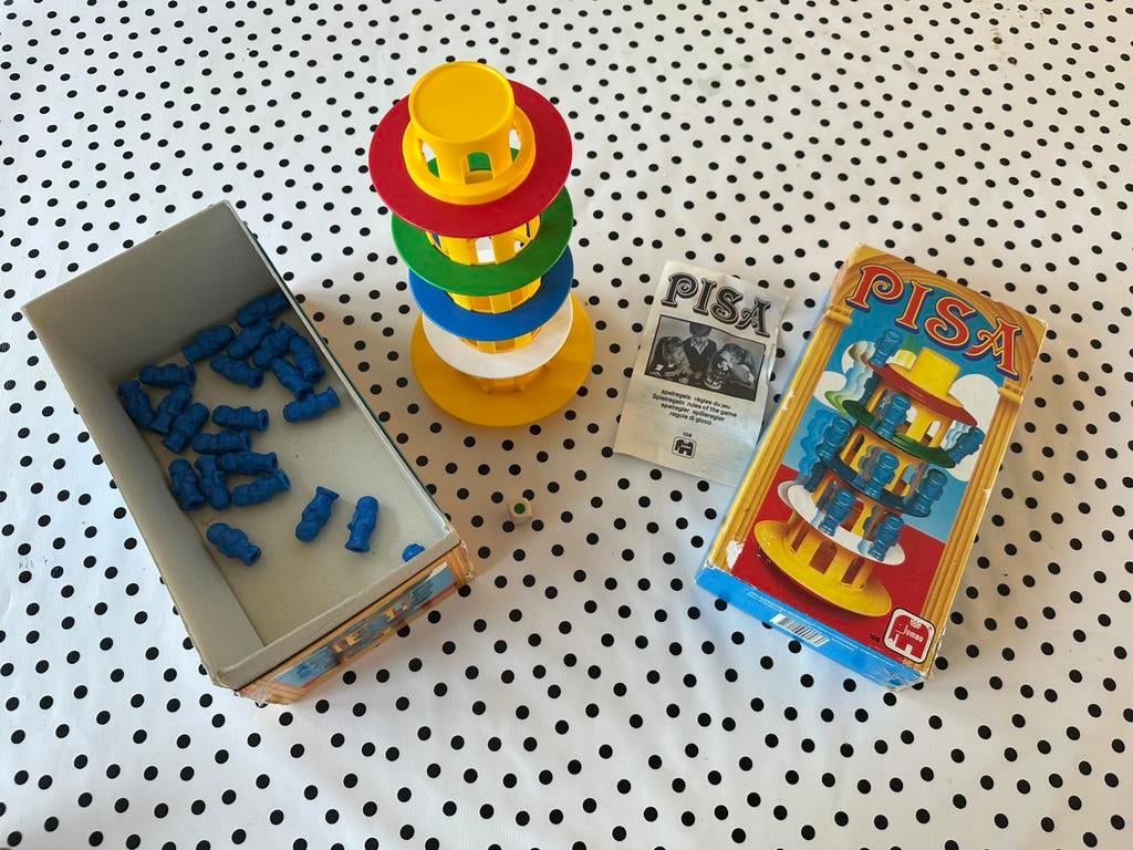 Spel de toren van Pisa vintage, Hobby en Vrije tijd, Gezelschapsspellen | Bordspellen, Ophalen of Verzenden, Zo goed als nieuw
