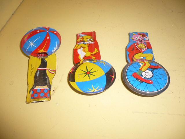 Mie18<>;3 oude blikken fluitjes made in germany, Antiek en Kunst, Verzenden