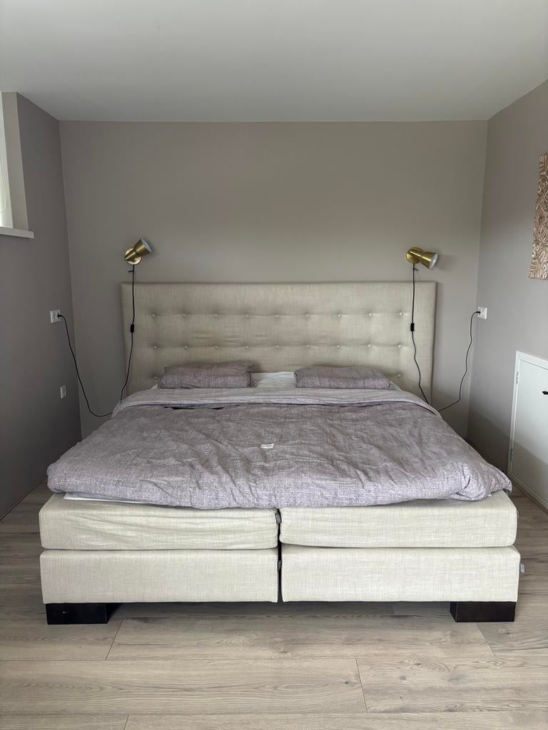 Scapa Home boxspring 180x220, Ophalen, Beige, Tweepersoons, Zo goed als nieuw