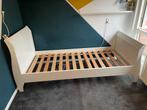 Eenpersoonsbed, wit hout, Ophalen, 90 cm, Eenpersoons, Wit