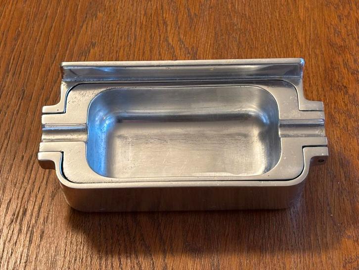 Vintage 50-er jr.  PTT muur-asbak met klapmechanisme, Verzamelen, Overige Verzamelen, Gebruikt, Ophalen of Verzenden