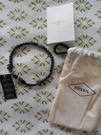 Fossil armband lavasteen, zilver, Ophalen of Verzenden, Nieuw, Zilver, Zilver