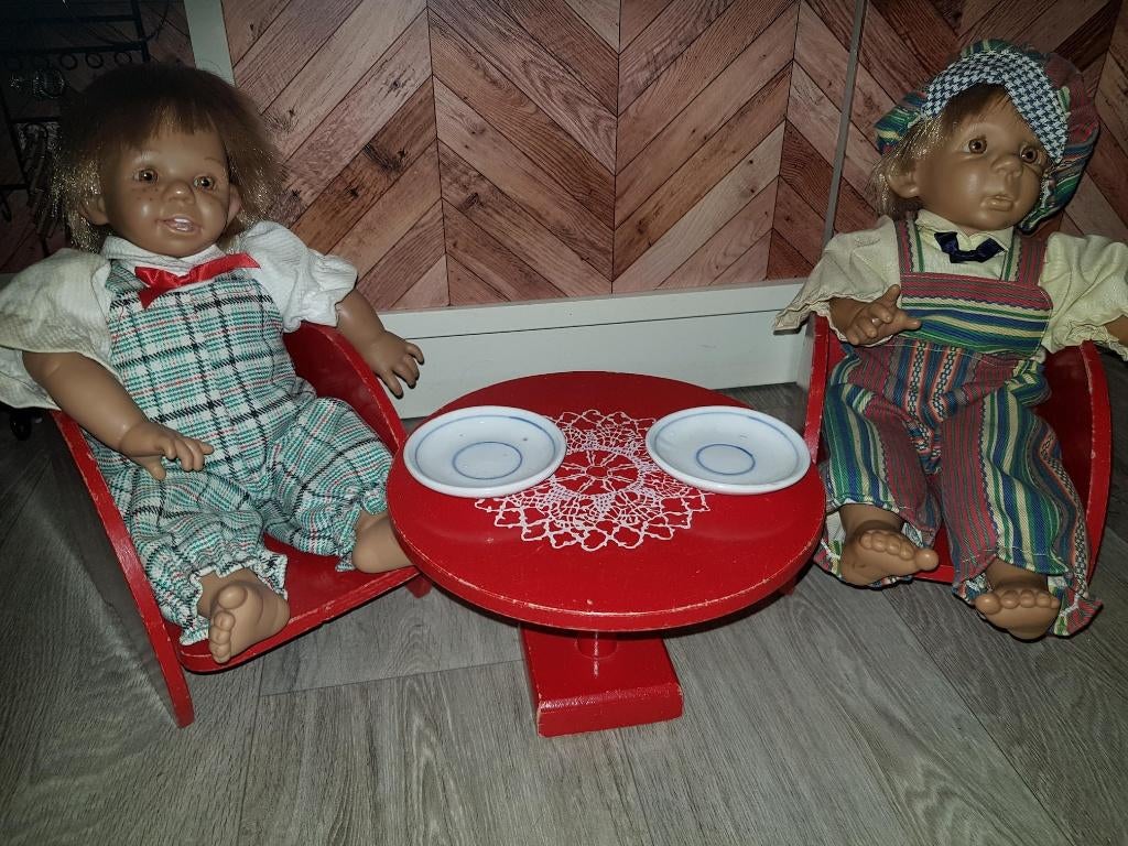 vintage karakterpoppen poppen met meubels ( 1975 / '80 ), Verzamelen, Poppen, Ophalen of Verzenden, Gebruikt, Pop