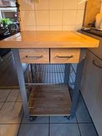 Keuken trolley met 2 lades, flessenrek en handdoekhouders, Huis en Inrichting, Ophalen, Gebruikt