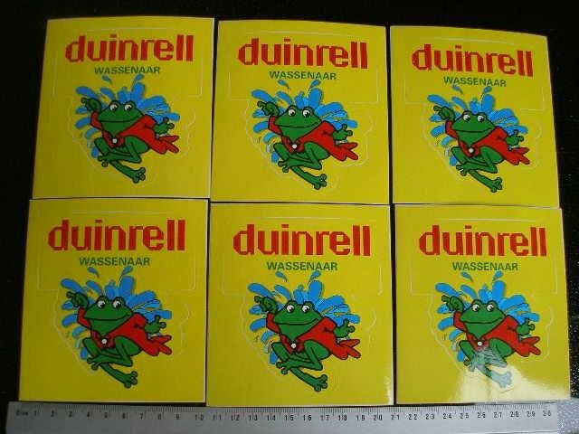 6x sticker duinrell wassenaar logo kikker waterspetter, Verzenden, Zo goed als nieuw, Bedrijf of Vereniging