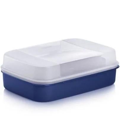 Nieuwe Tupperware Variadoos 2.5 Liter - Blauw/Wit, Huis en Inrichting, Keuken | Tupperware, Nieuw, Bus of Trommel, Blauw, Wit