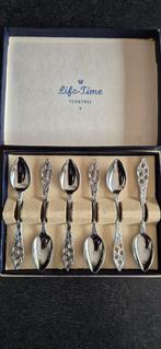 Vintage, 6 verzilverde advocaat lepeltjes, Ophalen of Verzenden