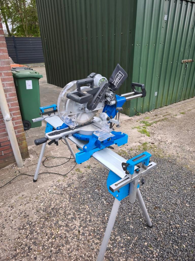Scheppach HM140L Afkortzaag 305 mm incl onderstel, Ophalen, Afkortzaag, 1200 watt of meer, Scheppach
