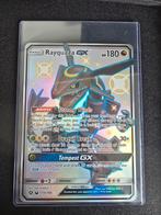 Rayquaza gx shiny jumbo kaart in sleeve en toploader, Ophalen of Verzenden, Zo goed als nieuw, Losse kaart, Foil