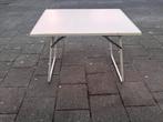Witte opklapbare campingtafel - Compact en handig, Ophalen of Verzenden, Gebruikt