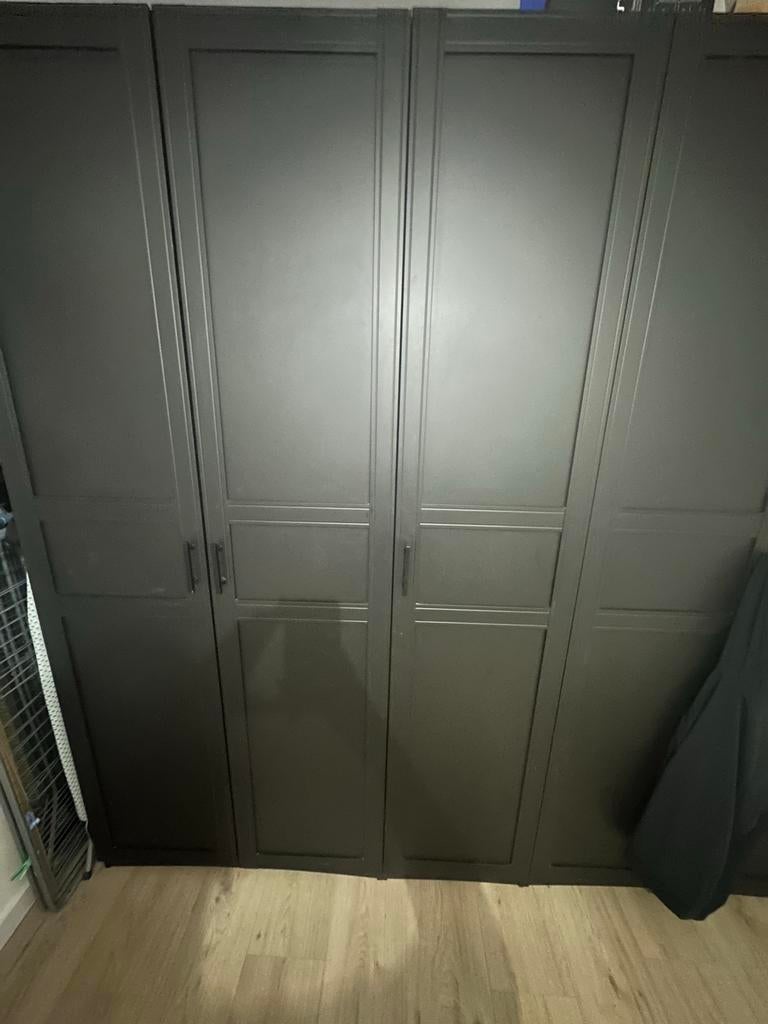 5 IKEA PAXKAST MAT ZWARTE DEUREN, 100 tot 150 cm, 200 cm of meer, Ophalen of Verzenden, Zo goed als nieuw
