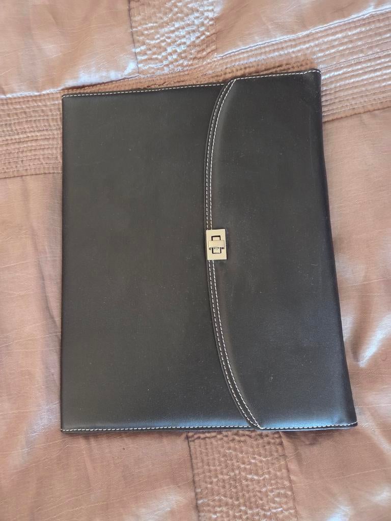 Luxe Lederen Schrijfmap / Portfolio (A5) – Inclusief Pen, Diversen, Schrijfwaren, Ophalen of Verzenden