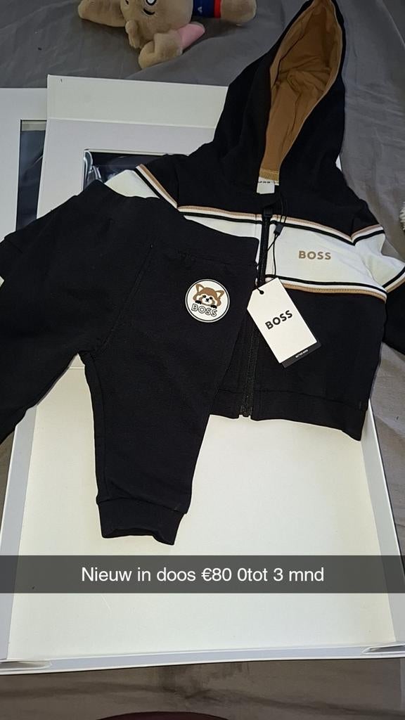 Nieuw BOSS Baby Joggingpak - Zwart of Blauw (0-3 mnd), Kinderen en Baby's, Kinderkleding | Overige, Verzenden, Nieuw, BOSS, Jongen of Meisje