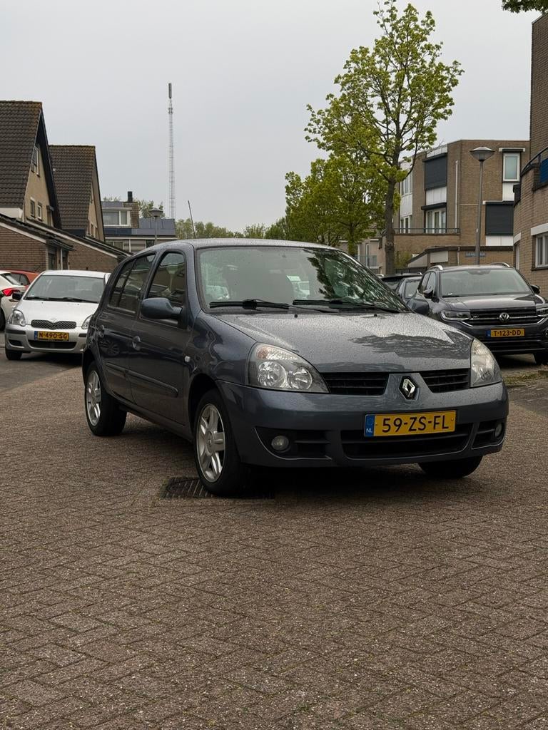 Renault Clio 1.2 16V 2008, Auto's, Voorwielaandrijving, 74 pk, 4 cilinders, Blauw
