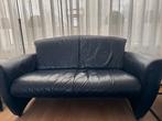 Jori bank blauw leer, Huis en Inrichting, Banken | Bankstellen, Ophalen, Gebruikt, 150 tot 200 cm, Tweepersoons