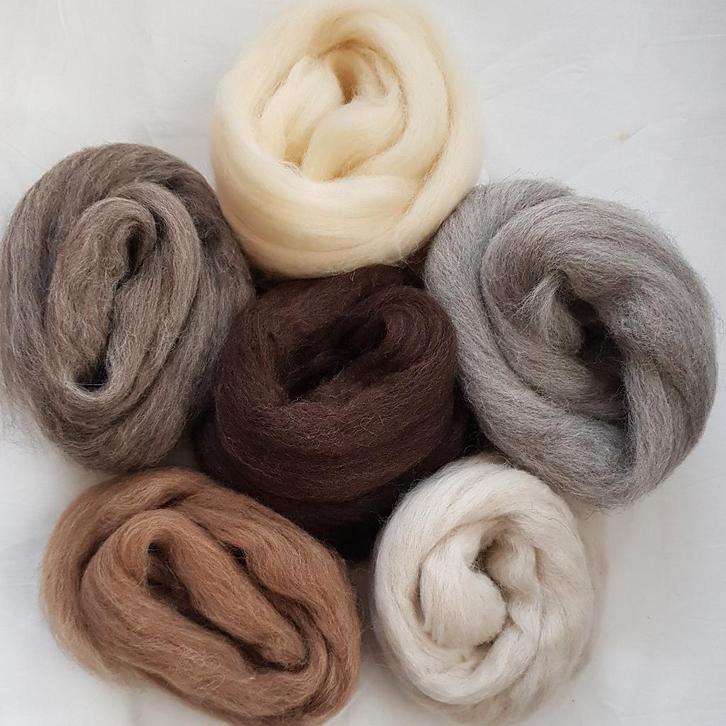 Assortipakket PUUR, (ongeverfd), Hobby en Vrije tijd, Vilt, Nieuw, Los Vilt, Ophalen of Verzenden