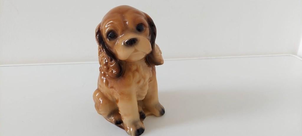 Vintage Cocker Spaniel hond beeld 16 cm, Ophalen of Verzenden, Zo goed als nieuw, Dier