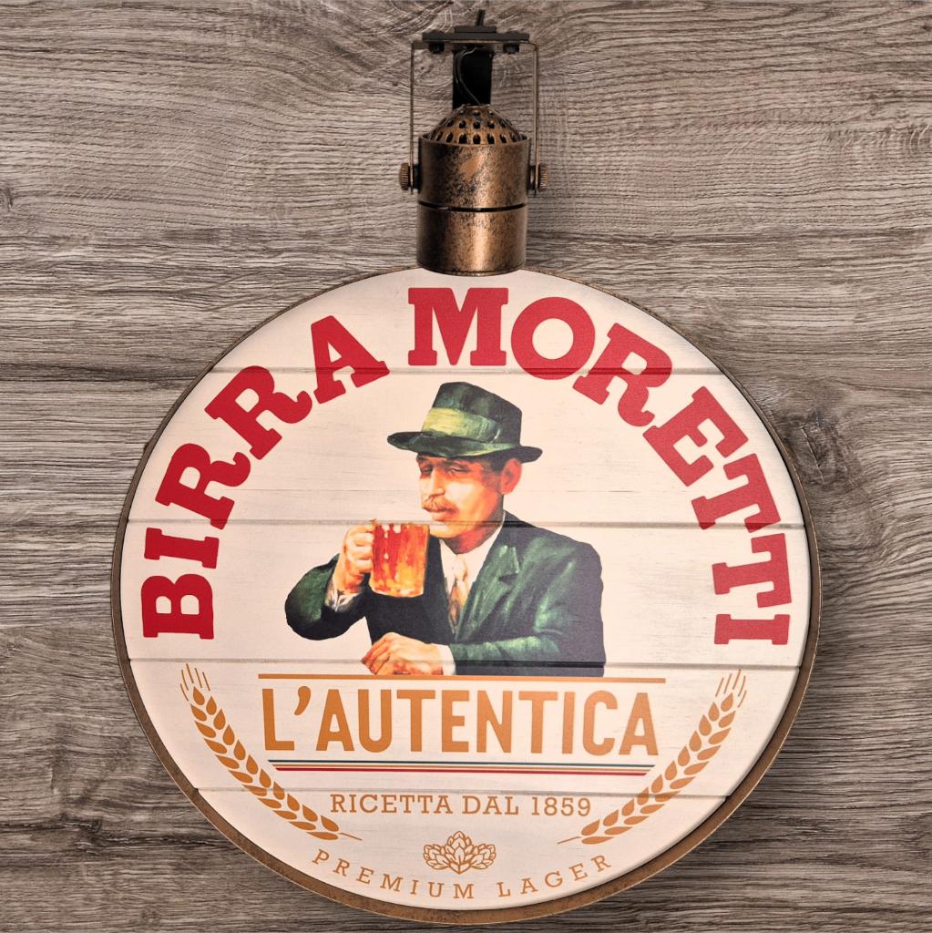 Wandbord Birra Moretti met verlichting, Verzamelen, Ophalen of Verzenden, Nieuw, Reclamebord, Plaat of Schild, Overige merken