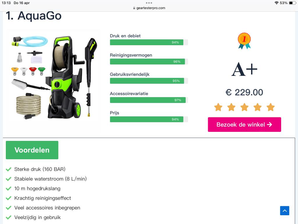 Hogedrukreiniger, Tuin en Terras, Hogedrukreinigers, Ophalen, Zo goed als nieuw, Elektrisch