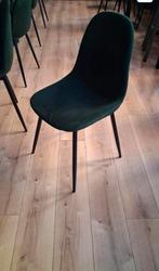 2 Horeca Eetstoelen Velvet Groen ( Eetkamerstoelen ), Huis en Inrichting, Stoelen, Ophalen of Verzenden, Zo goed als nieuw, Vijf, Zes of meer stoelen