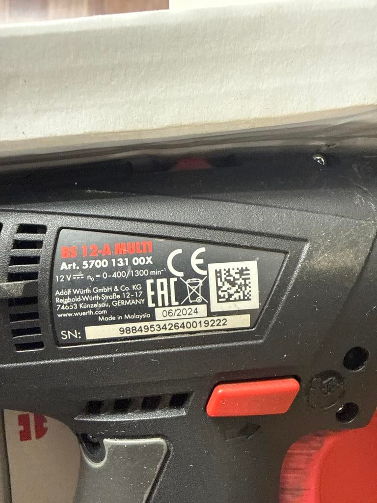 Wurth BS 12-A Multi Accu Boor-/Schroefmachine, Ophalen of Verzenden, Gebruikt, Minder dan 400 watt, Boor- en Schroefmachine