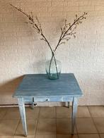 Sfeervolle brocante bijzettafel/haltafel, Ophalen, 75 cm of meer, 60 cm of meer, Rechthoekig