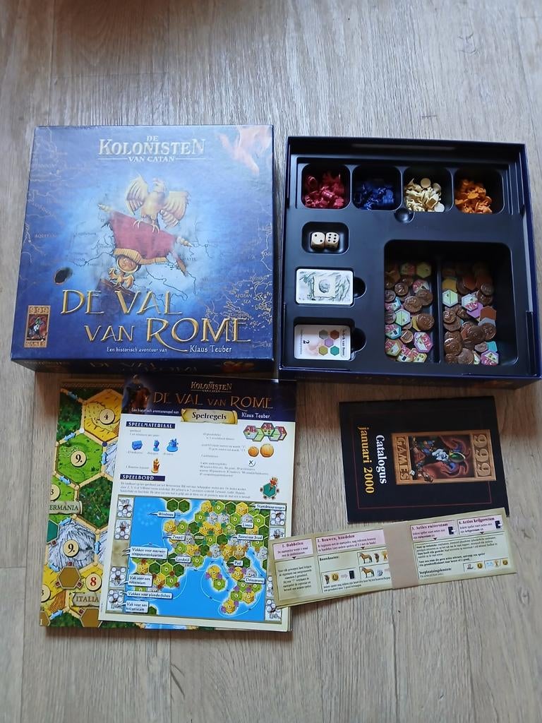 Kolonisten van Catan: De Val van Rome - Bordspel, Drie of vier spelers, Ophalen of Verzenden, Gebruikt, Klaus Teuber
