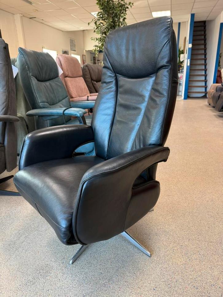 Relax fauteuil relaxstoel leer gratis bezorging, Huis en Inrichting, Fauteuils, Zo goed als nieuw, Leer, Ophalen of Verzenden