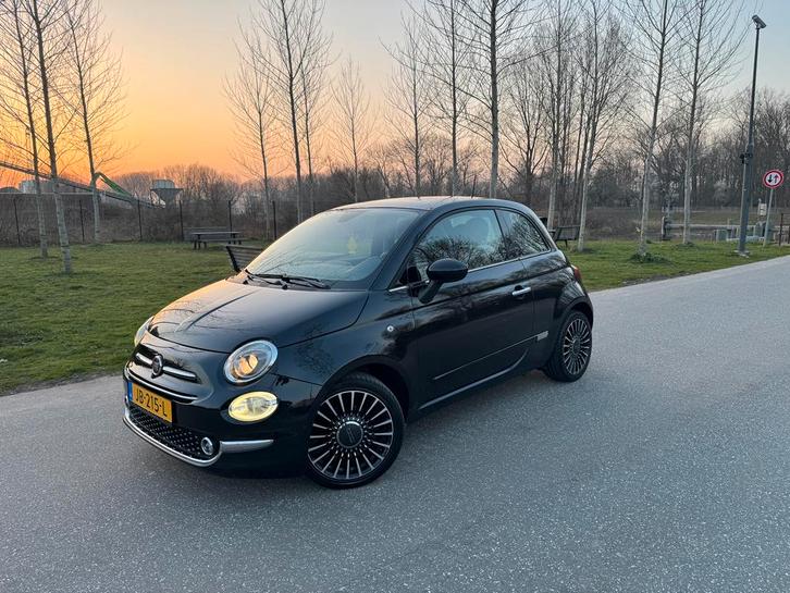 Fiat 500 Twinair Turbo 80pk 2016 Zwart, Auto's, Fiat, Particulier, Benzine, A, Hatchback, Handgeschakeld, Origineel Nederlands