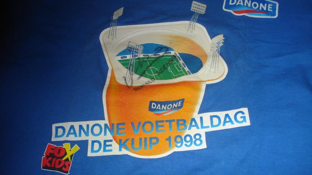 SHIRT VOETBALDAG DE KUIP 1998 MET ORIGINELE HANDTEKENINGEN, Ophalen of Verzenden, Zo goed als nieuw, Buitenlandse clubs, Shirt