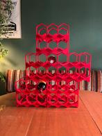 Retro Rood Wijnrek - Modulair & Space Age Vibe, Huis en Inrichting, Woonaccessoires | Wijnrekken, Ophalen, Kunststof, Gebruikt