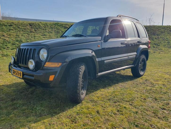 Jeep 2006 Zwart, Auto's, Jeep, Particulier, Cherokee, 4x4, ABS, Airbags, Airconditioning, Cruise Control, Dakrails, Elektrische buitenspiegels