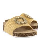 Nieuwe Graceland slippers, decoratieve steentjes, mt.38 geel, Slippers, Geel, Nieuw, Ophalen of Verzenden