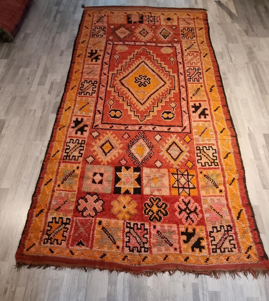 Beni mguild berber tapijt rood/roze kleur 326x167 cm, Huis en Inrichting, Verzenden, Rechthoekig, Rood, Nieuw